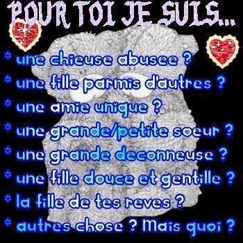 Pour toi je suis .........